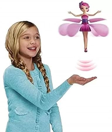 Flying Fairy Doll - Infrared Sensor and Hand Induction Control, Remote Control Helicopter Toy for Kids - Magical Princess Ballet Girl Flying Toy