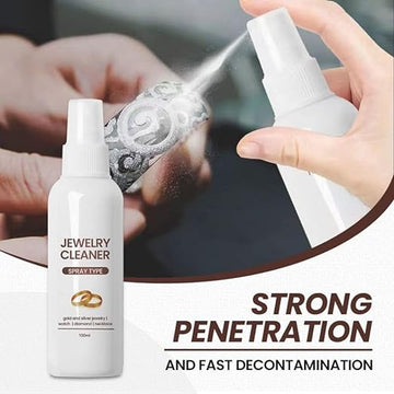 Jewelry Cleaning Spray - Multipurpose Cleaner for Diamond, Silver, Gold, and Fine Jewelry