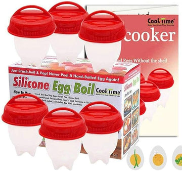 Silicone Egg Cooker Set - Egg Maker Mold and Egg Poachers for Easy Hard Boiled Eggs