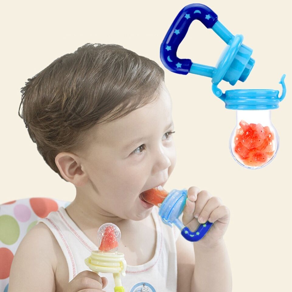 Silicone Baby Food Feeder Pacifier - Nibbler for Fresh Fruits and Weaning, Baby Teeth & Dental Care