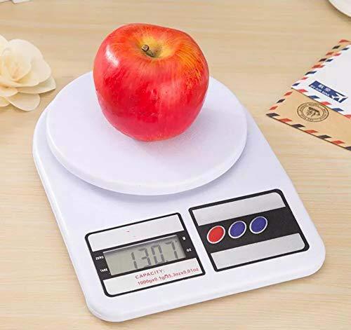 Portable Electronic Kitchen Digital Weighing Scale, Weight Machine Multipurpose (White)