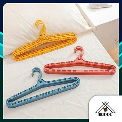 Retractable Non-marking Hanger Multi-port Support Hangers for Clothes Drying Rack Multifunction Plastic Clothes Hanger